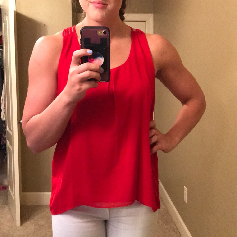 Red tank top